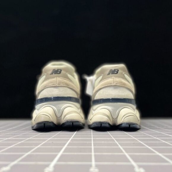 New Balance 9060 Cream Running Shoes - Picture 3 of 6